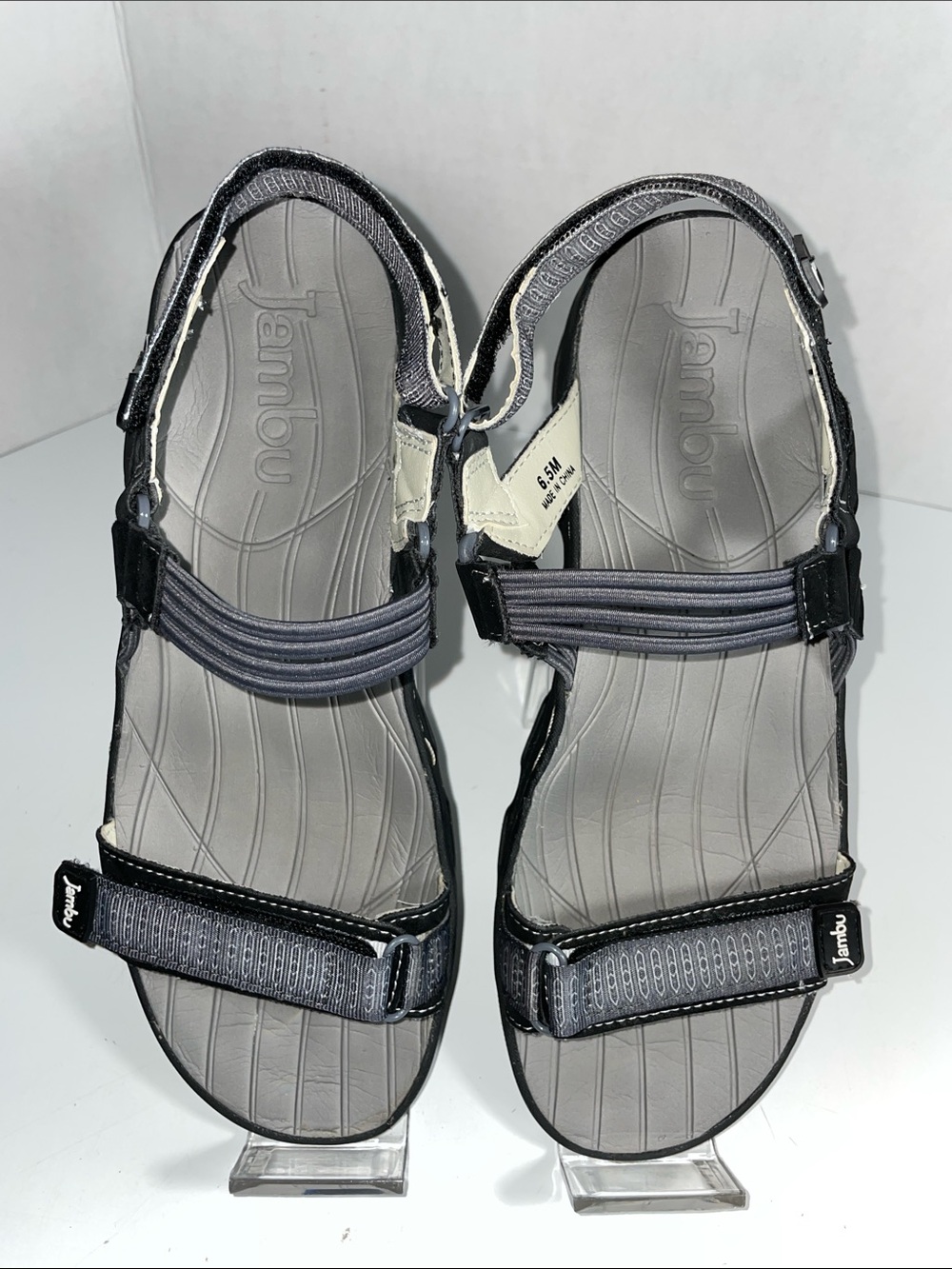 Jambu Seaside Water Ready Sport Sandals Grey Black Sz 6.5